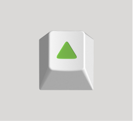 Green Triangle Artisinal Keycap