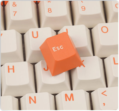 orange and cream keycap set image